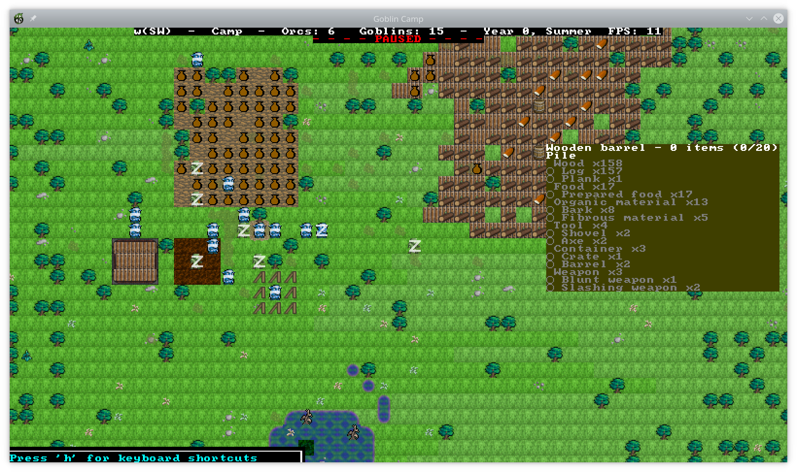Goblin Camp v0.23 with graphical tiles